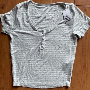 NWT hollister xs short sleeve striped top